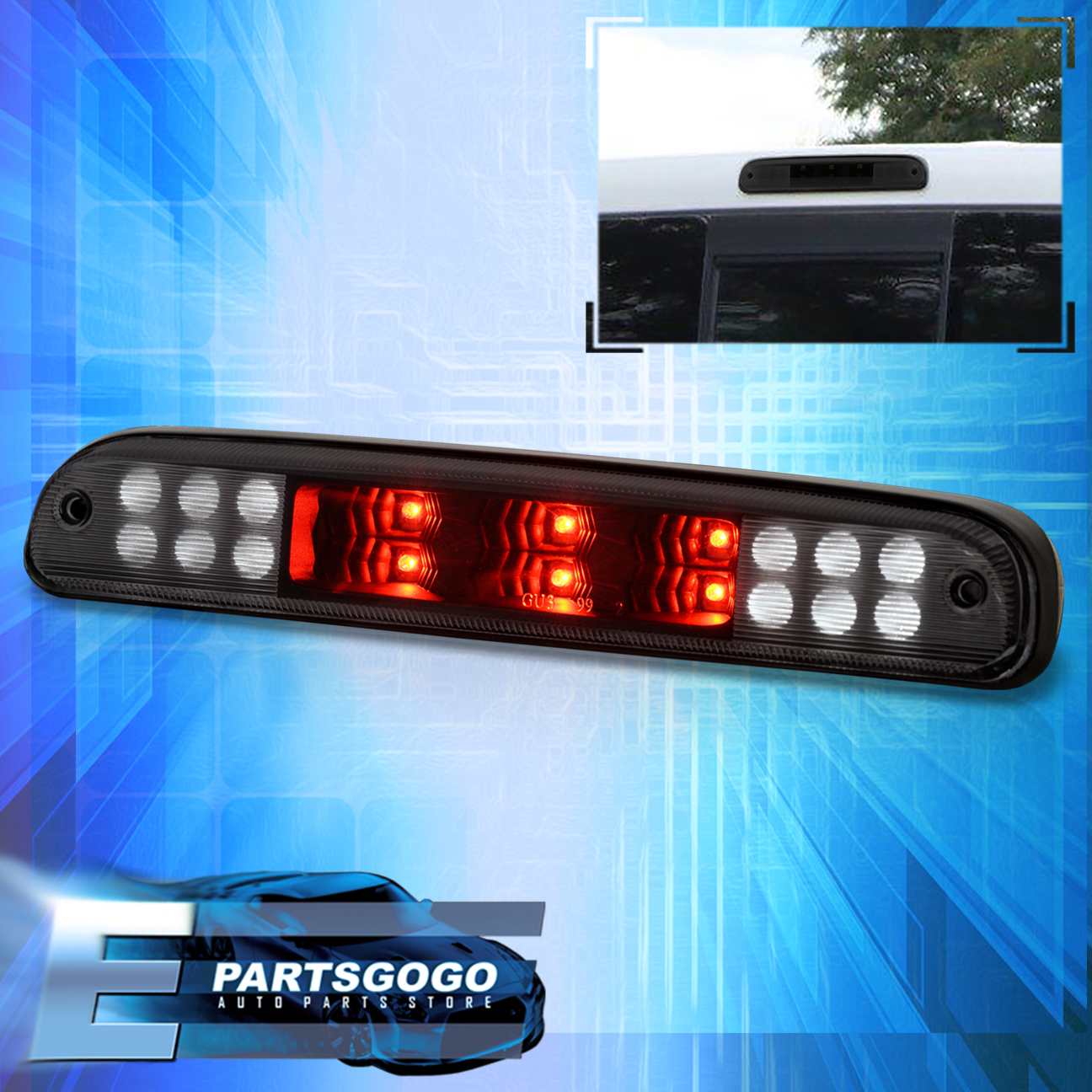 LED Lights For Ford E-350 Super Duty G-Plus Rear LED Third Brake Light Brake Lamp Fit For 1999-2016 Ford F250 F350 F450 F550 SD Super Duty 3rd Cargo Light Tail Lights For - Foto 3