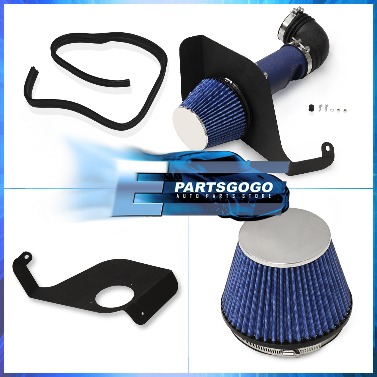 Epartsgogo Red Cold Air Intake System With Heat Shield For 2004-2007 Cadillac CTS-V (5.7L & 6.0L V8)