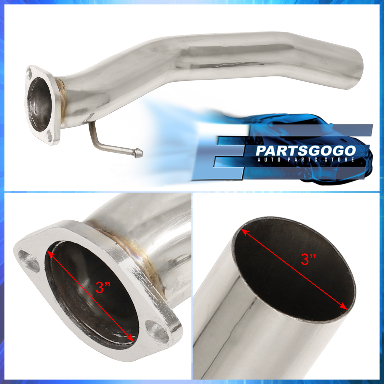 For 90-93 Honda Accord CB7 CB9 Stainless 3