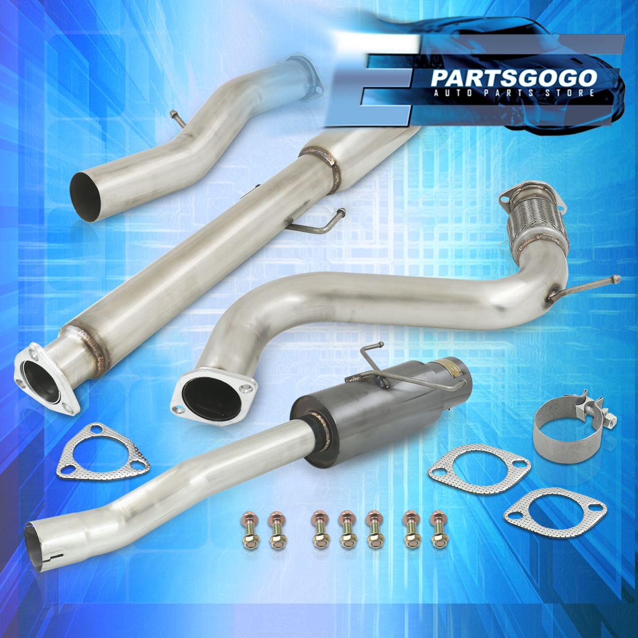 Cat-Back Exhaust System Kit For 94-97 Honda Accord LX/DX Coupe (2.2L) - Federal Models - View #11