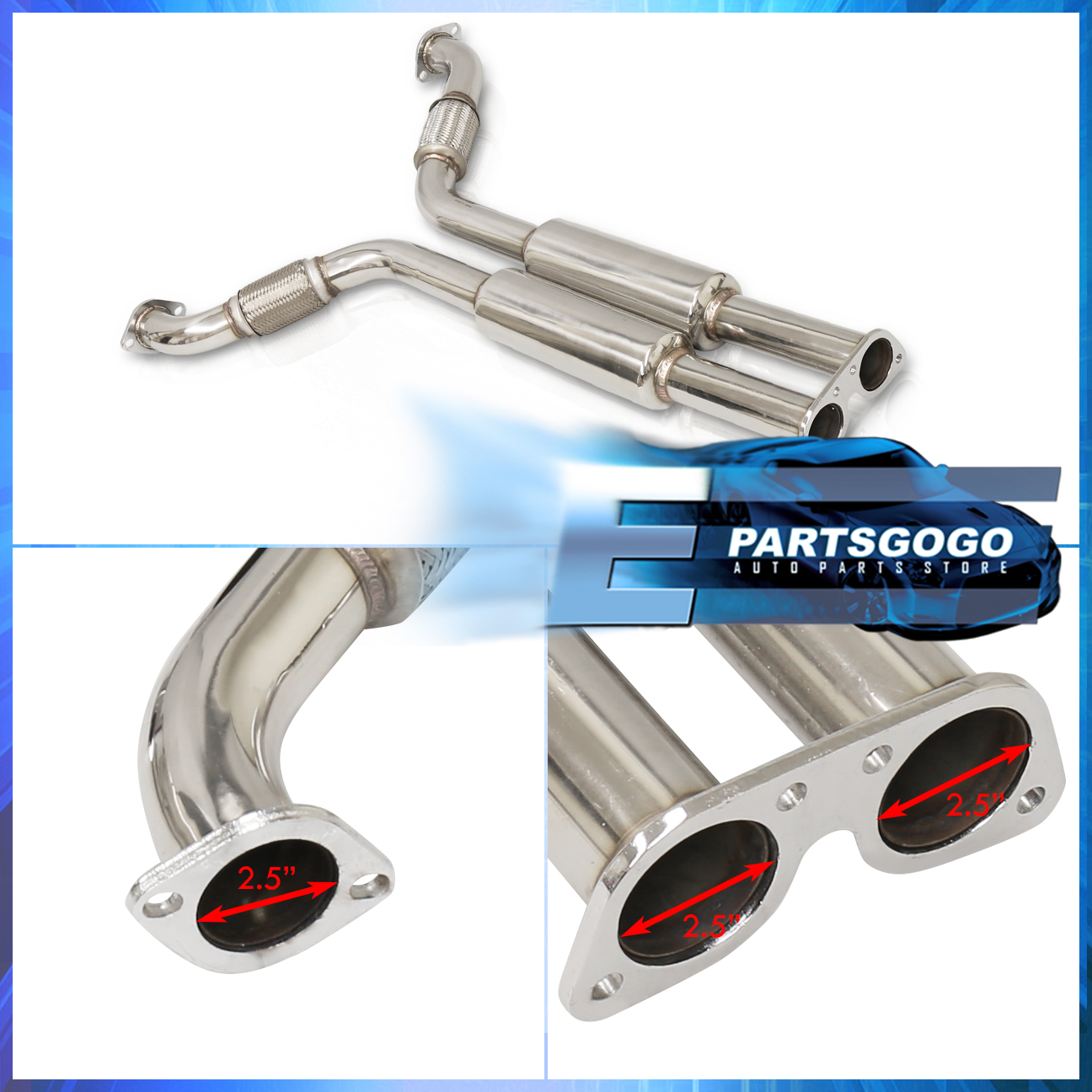 For 03-09 Nissan 350Z Z33 G35 V35 3.5L JDM 63mm Catback Exhaust