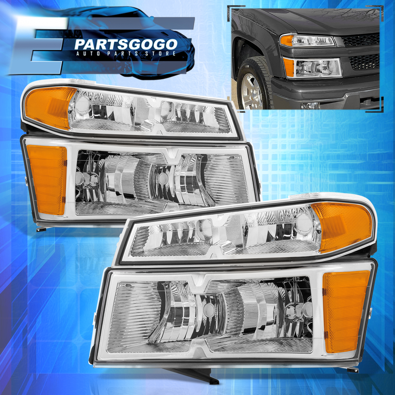 For 2004-2012 Chevy Colorado/GC Canyon Headlights Assebly For 2006