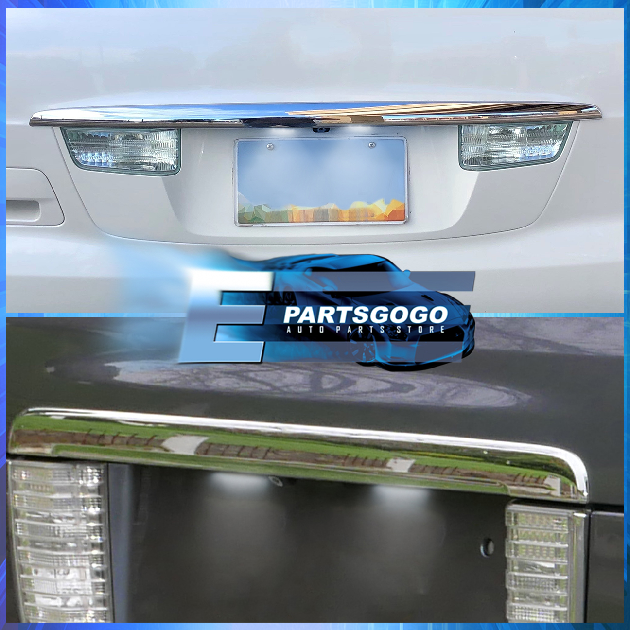 For 98-21 Toyota Land Cruiser LX470 LX570 White LED License Plate