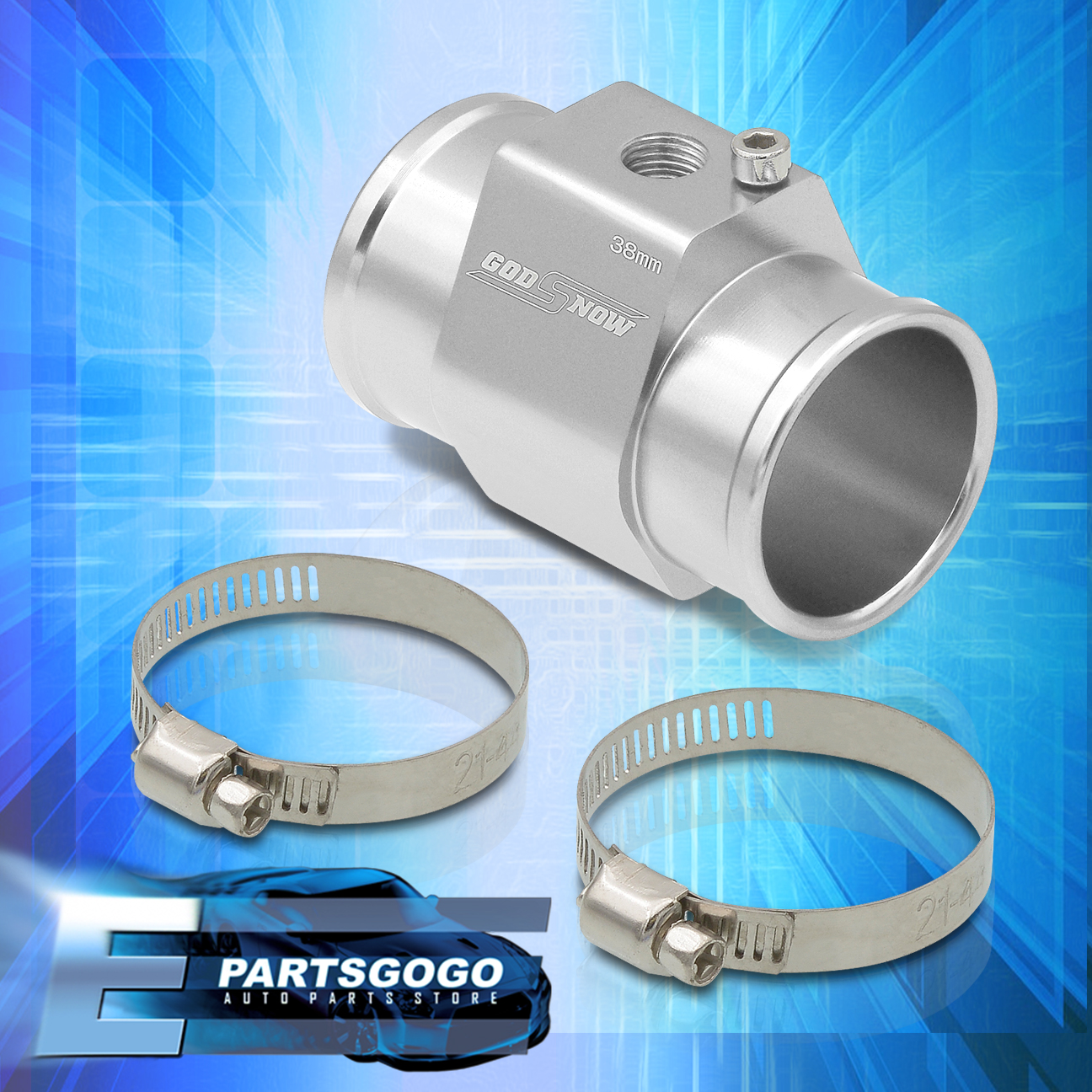 Water Temperature Sensor Adapter - 32mm - Black, Silver - Foto 5