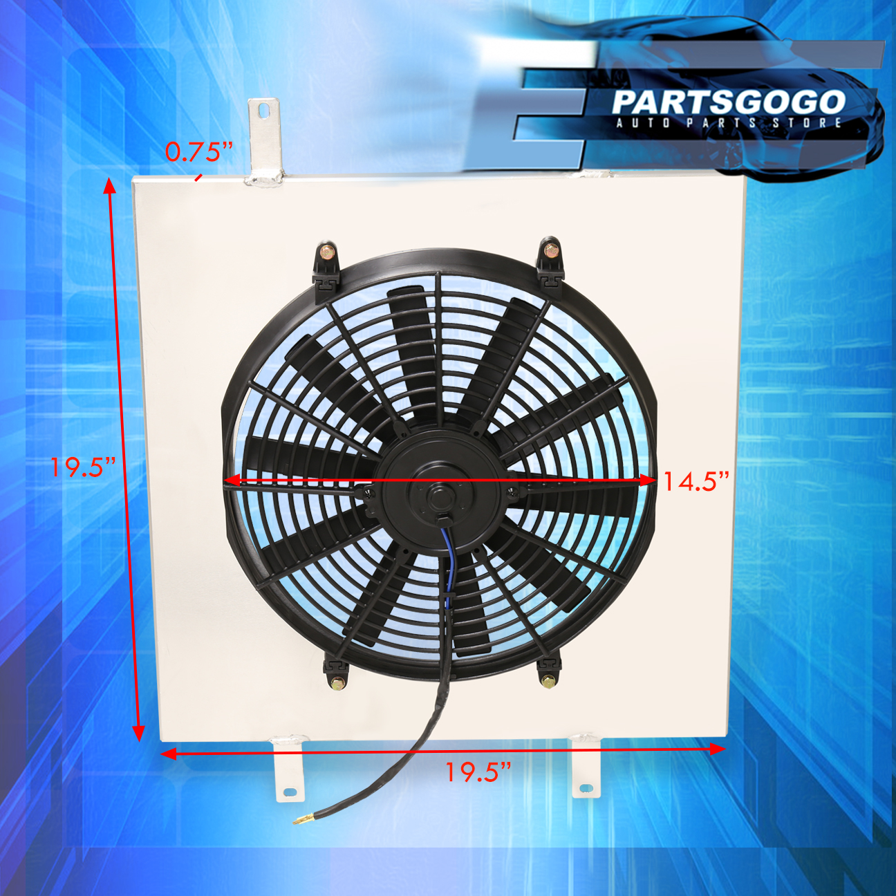 For 89-91 Mazda RX7 FC FC3S M/T Aluminum Cooling Radiator Fan