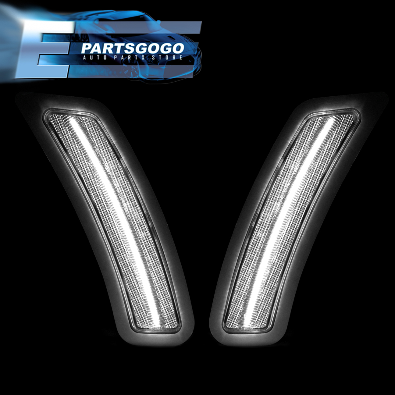 For 15-20 BMW F80 M3 / F82 F83 M4 Clear White LED Bumper Side